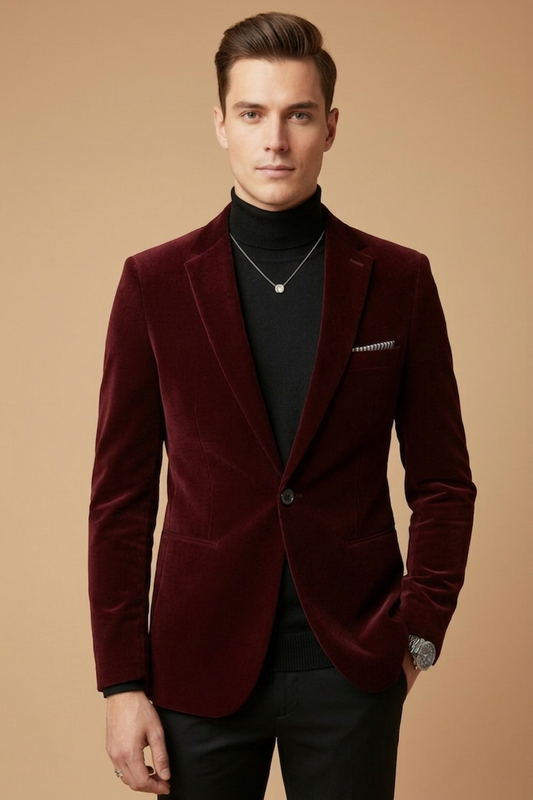 Velmori | Men’s Slim Tailored Velvet Blazer