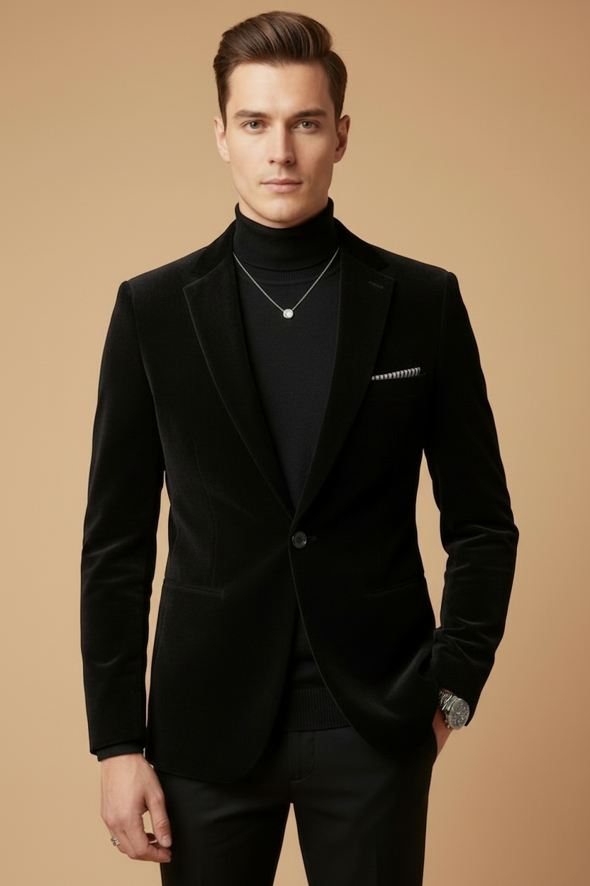 Velmori | Men’s Slim Tailored Velvet Blazer