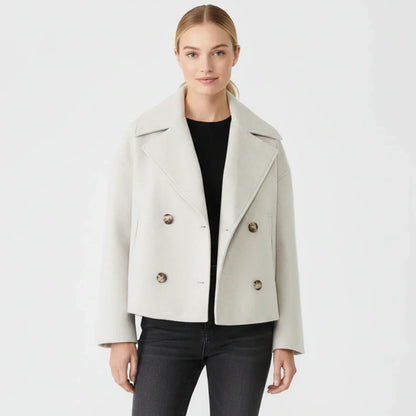 Virelle | Women’s Oversized Cropped Double-Breasted Jacket
