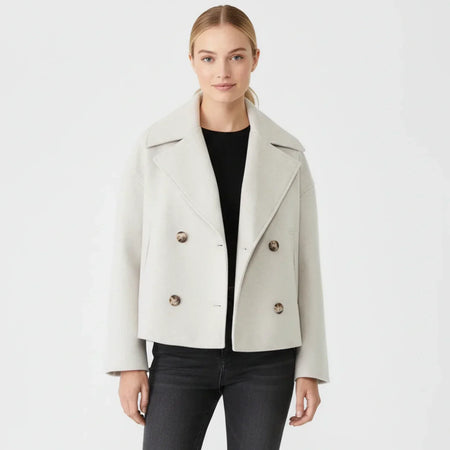 Virelle | Women’s Oversized Cropped Double-Breasted Jacket