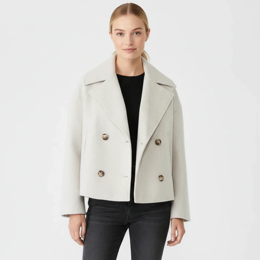 Virelle | Women’s Oversized Cropped Double-Breasted Jacket