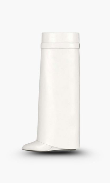 Marley | Women’s Sculptural Knee High Wedge Boots