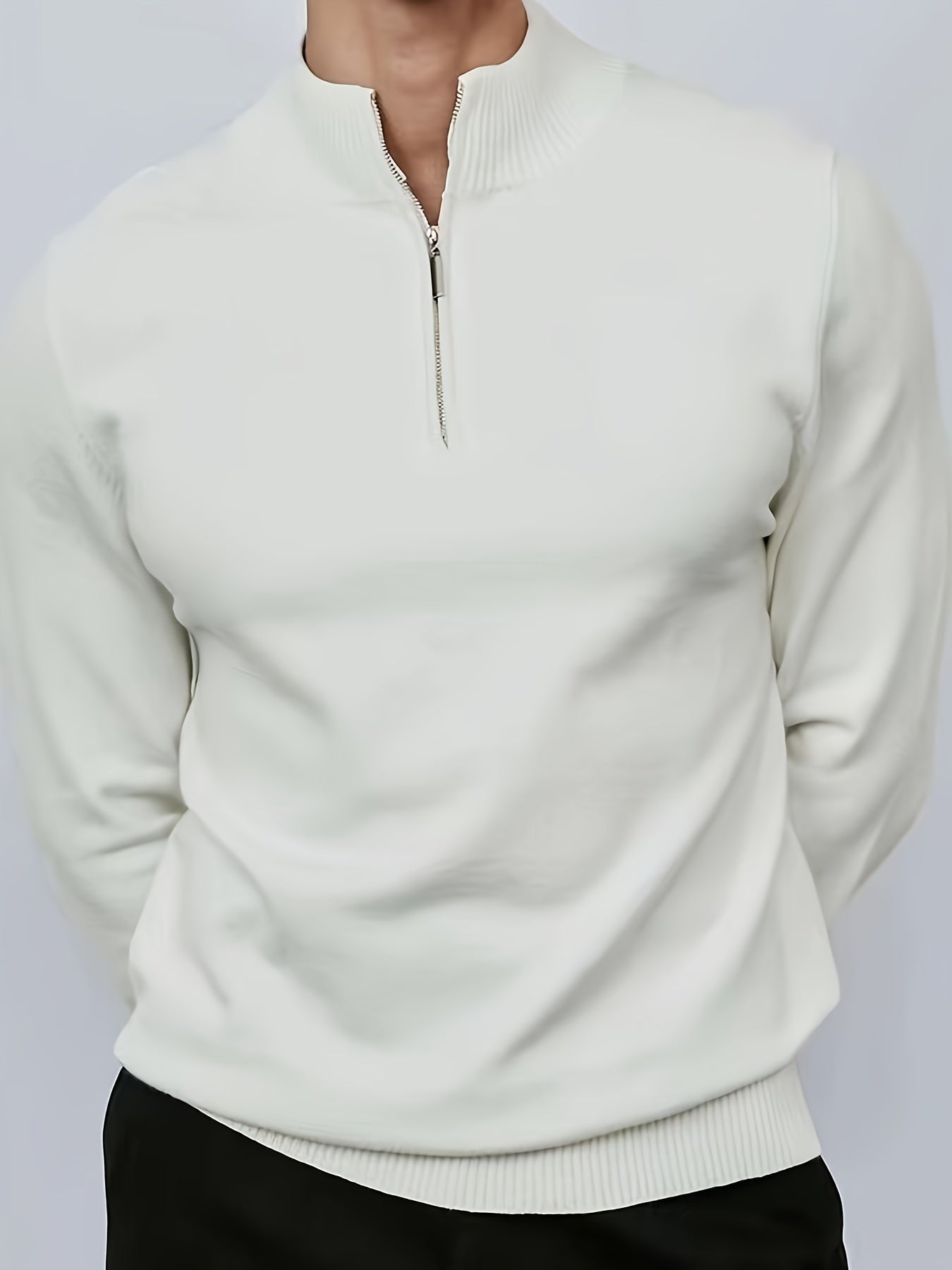 Wilon | Men’s Casual Half-Zip Sweater with High Collar