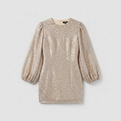 Nicoline | Women's Glitter Cocktail Dress with V-Neck
