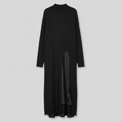 Jesika | Women's Long Sweater Dress with Side Slit