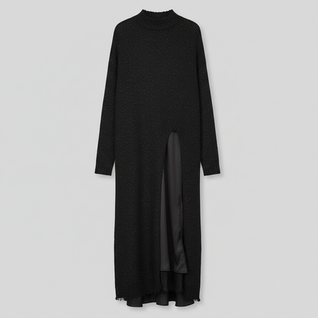 Jesika | Women's Long Sweater Dress with Side Slit