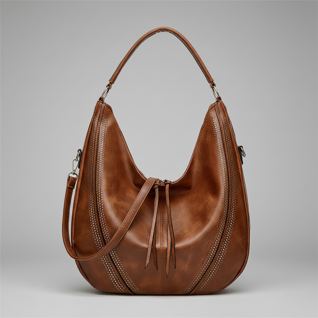 Black Shoulder Bag | Women's Stylish PU Leather Tote