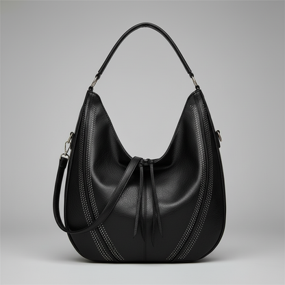 Black Shoulder Bag | Women's Stylish PU Leather Tote