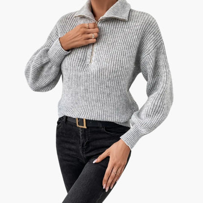 Velma | Women’s Half-Zip Rib Knit Sweater