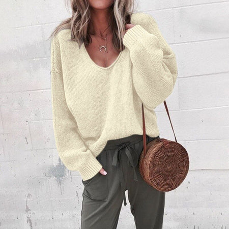 Stacey | Women’s Knit V-Neck Sweater