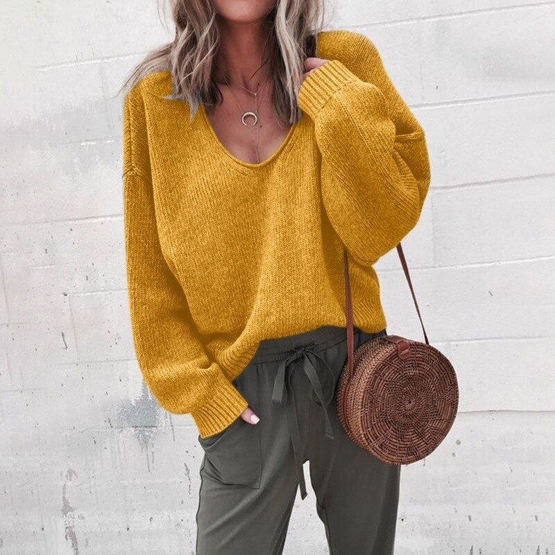 Stacey | Women’s Knit V-Neck Sweater
