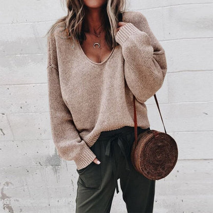 Stacey | Women’s Knit V-Neck Sweater