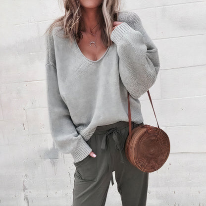 Stacey | Women’s Knit V-Neck Sweater