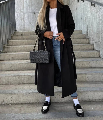 Alvienne | Women’s Long Double-Breasted Coat
