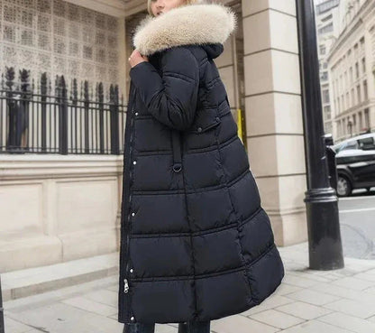 Alodia | Women’s Long Insulated Winter Jacket with Faux Fur Collar