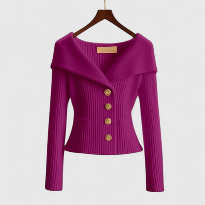 Grama | Women’s Off-Shoulder Ribbed Cardigan