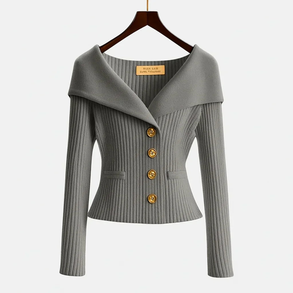 Grama | Women’s Off-Shoulder Ribbed Cardigan
