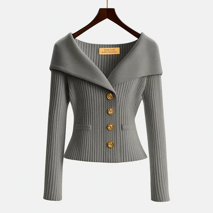 Grama | Women’s Off-Shoulder Ribbed Cardigan