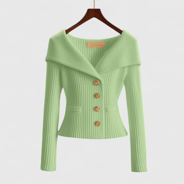 Grama | Women’s Off-Shoulder Ribbed Cardigan
