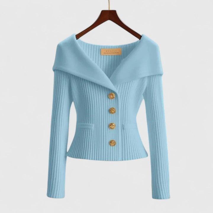 Grama | Women’s Off-Shoulder Ribbed Cardigan
