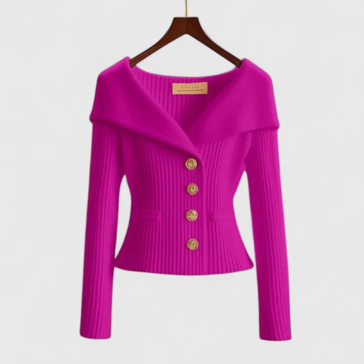 Grama | Women’s Off-Shoulder Ribbed Cardigan