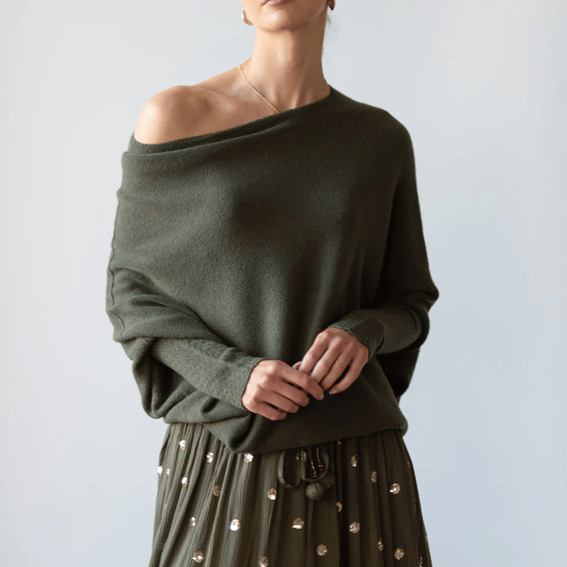 Trania | Off Shoulder Loose Fit Sweater for Women