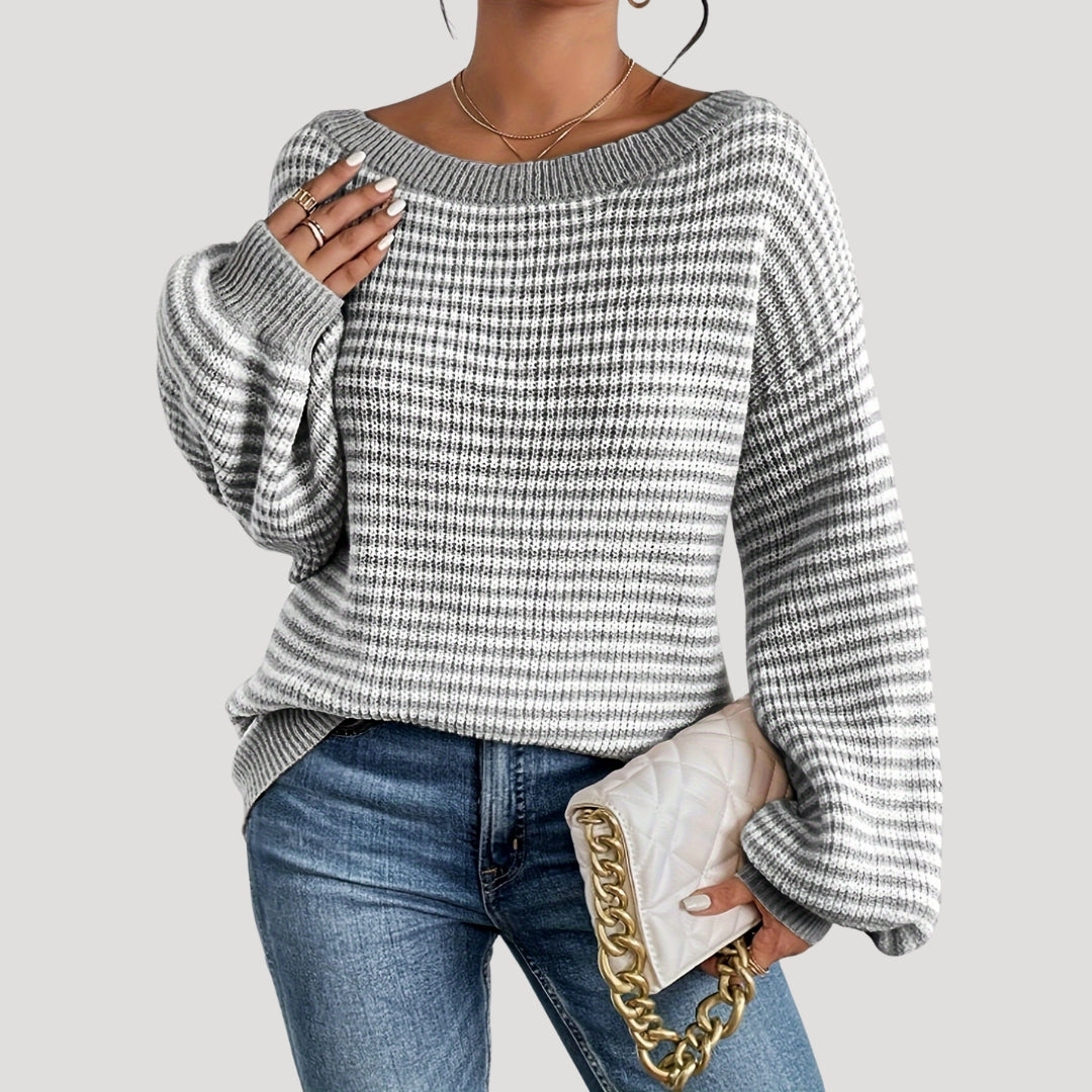Grins | Women’s Oversized Striped Knit Jumper