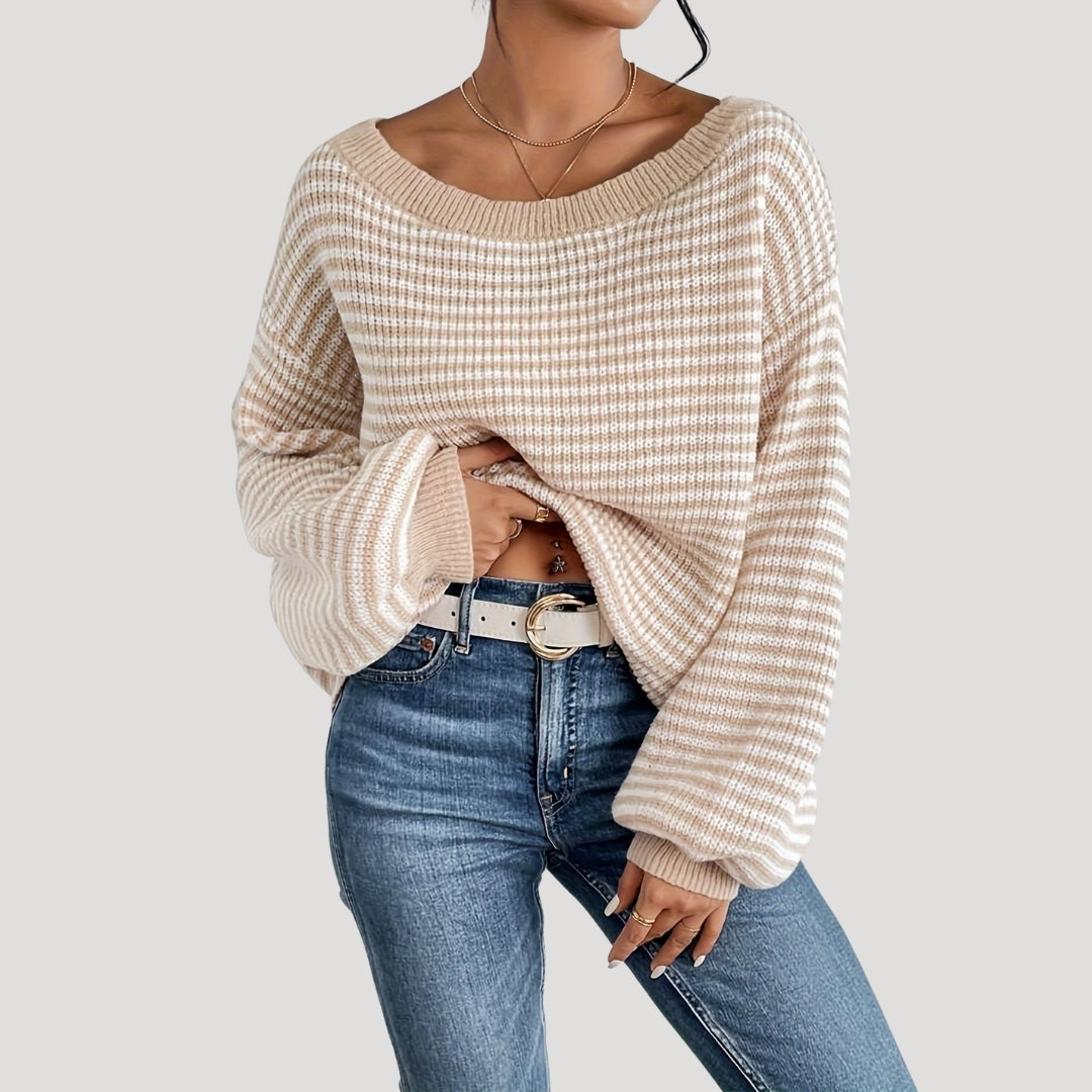 Grins | Women’s Oversized Striped Knit Jumper