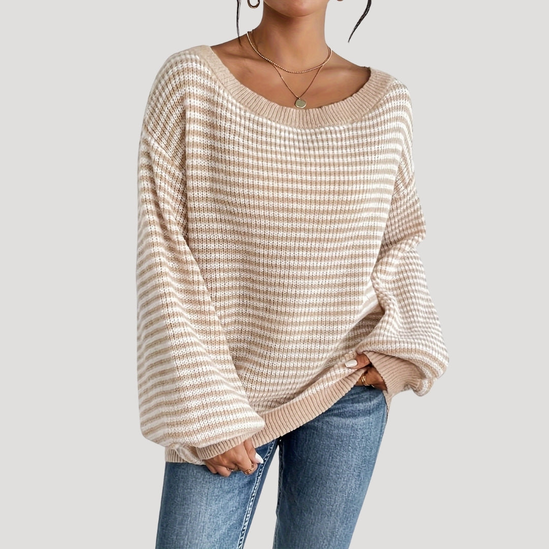 Grins | Women’s Oversized Striped Knit Jumper