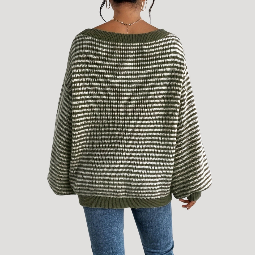 Grins | Women’s Oversized Striped Knit Jumper