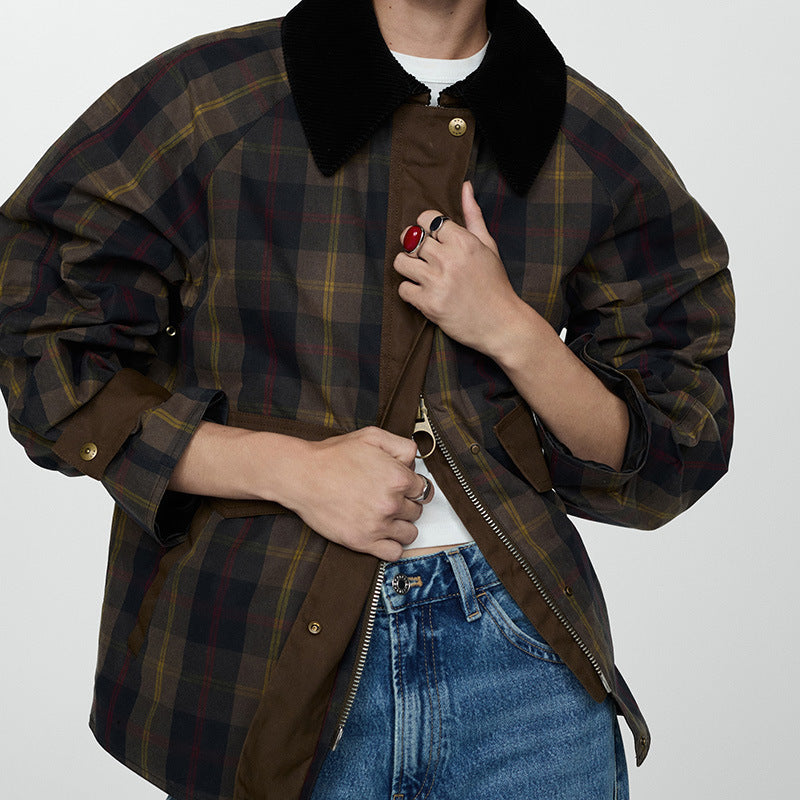 Tron | Men’s Warm Brushed Winter Jacket with Faux Fur Collar