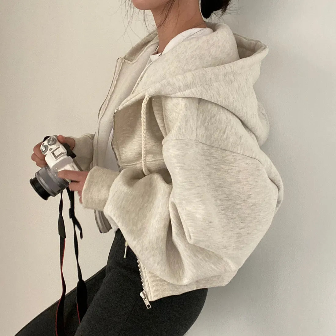 Norie | Women’s Zippered Wide Sweatshirt