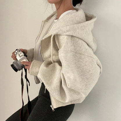 Norie | Women’s Zippered Wide Sweatshirt