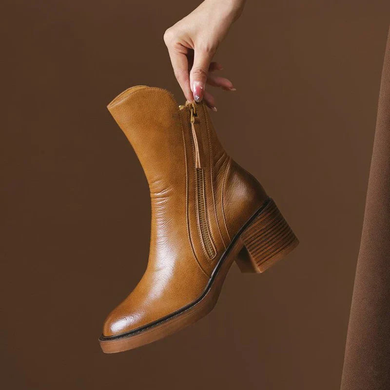 Zane | Women’s Leather High-Heel Ankle Boots