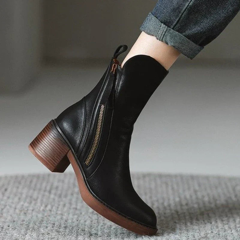 Zane | Women’s Leather High-Heel Ankle Boots