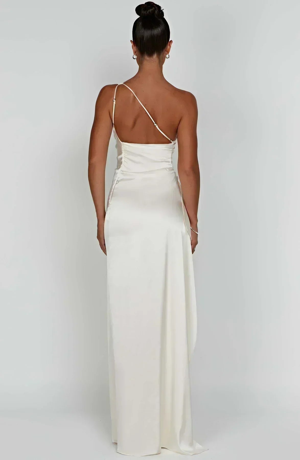 Liliana | Women’s One Shoulder Satin Maxi Dress