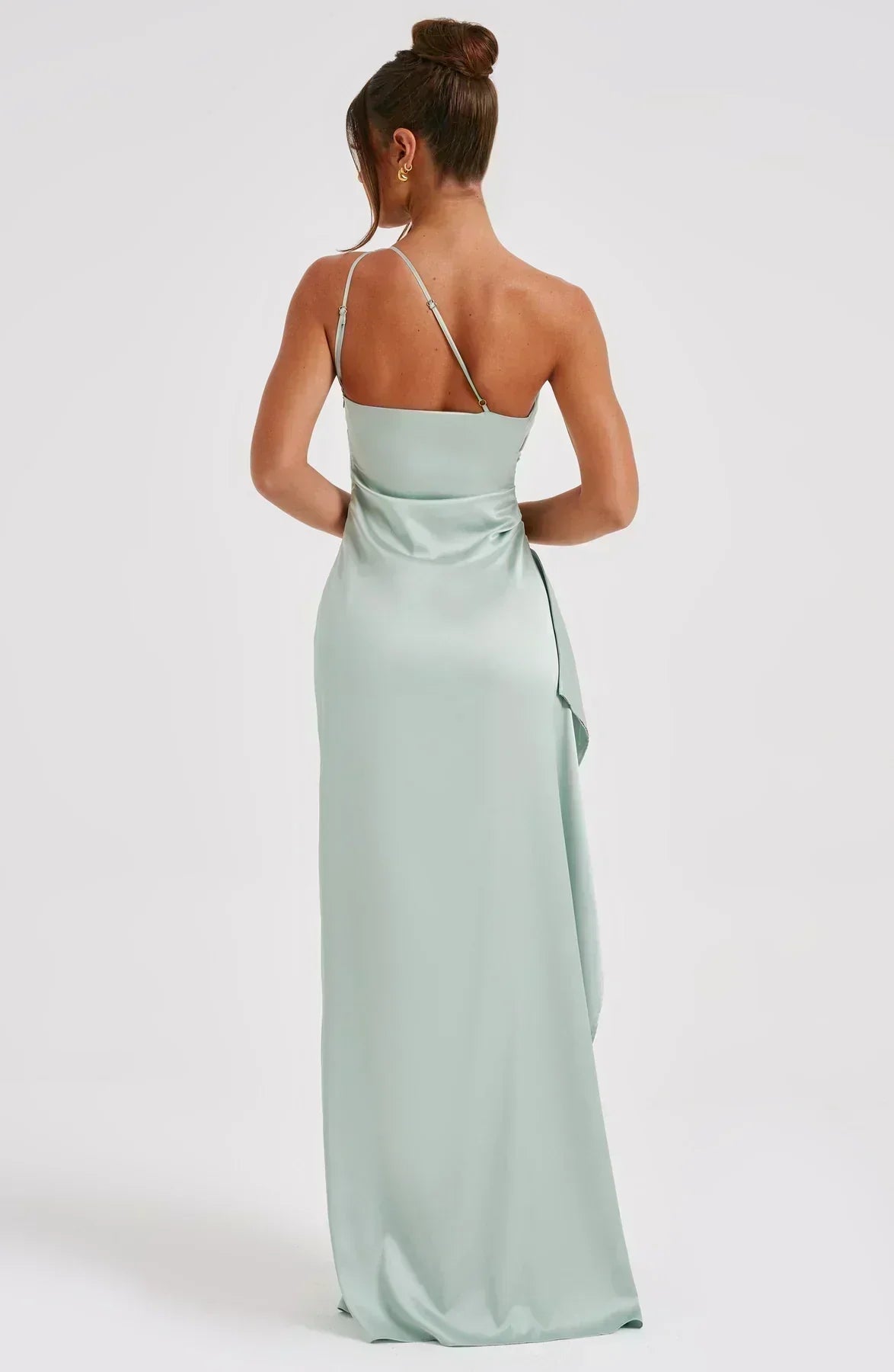 Liliana | Women’s One Shoulder Satin Maxi Dress