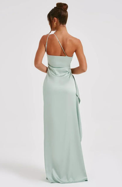 Liliana | Women’s One Shoulder Satin Maxi Dress