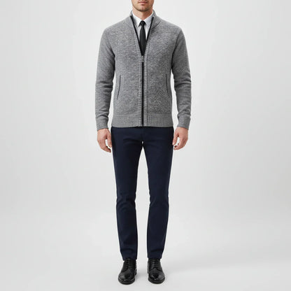 Calvren | Men’s Zip-Up Stand Collar Sweater