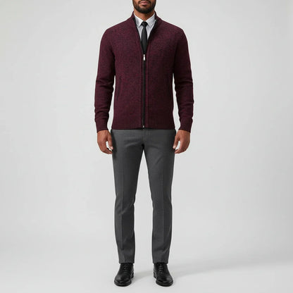 Calvren | Men’s Zip-Up Stand Collar Sweater