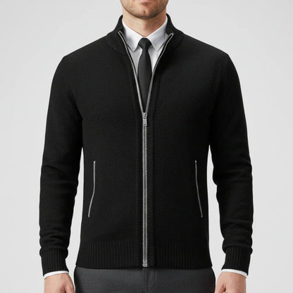 Calvren | Men’s Zip-Up Stand Collar Sweater