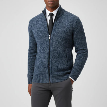 Calvren | Men’s Zip-Up Stand Collar Sweater