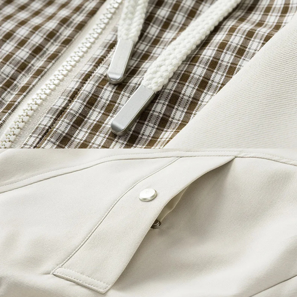 Harlow | Men’s Lightweight Plaid-Hood Jacket
