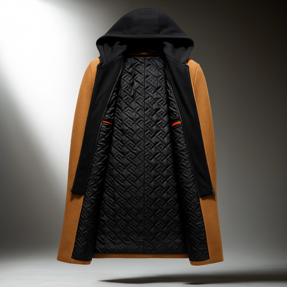Gaspar | Men’s Hooded Wool-Blend Overcoat
