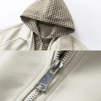 Harlow | Men’s Lightweight Plaid-Hood Jacket