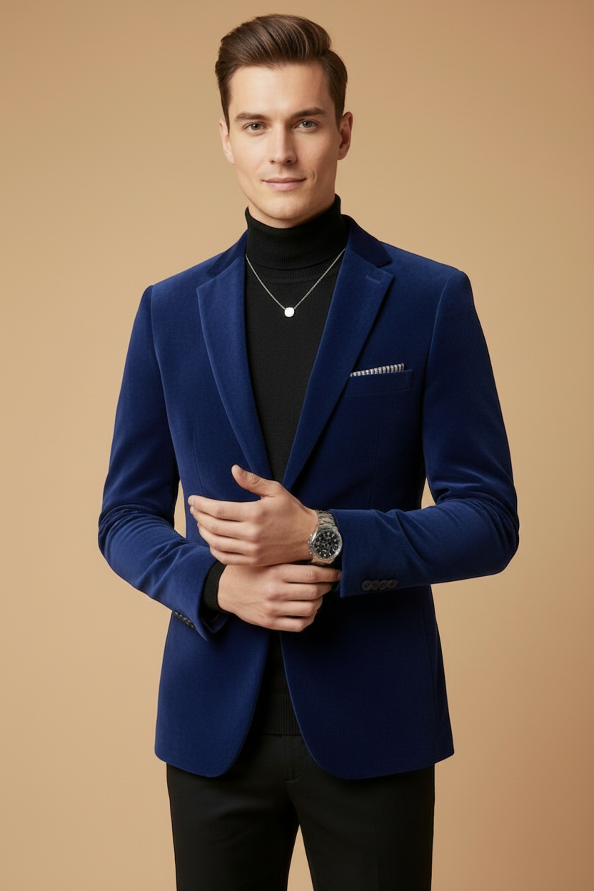 Velmori | Men’s Slim Tailored Velvet Blazer