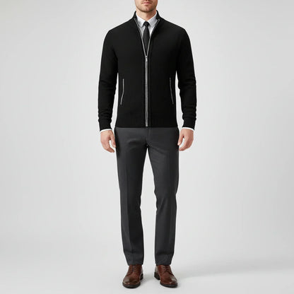Calvren | Men’s Zip-Up Stand Collar Sweater