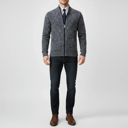 Calvren | Men’s Zip-Up Stand Collar Sweater