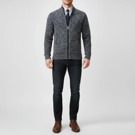 Calvren | Men’s Zip-Up Stand Collar Sweater