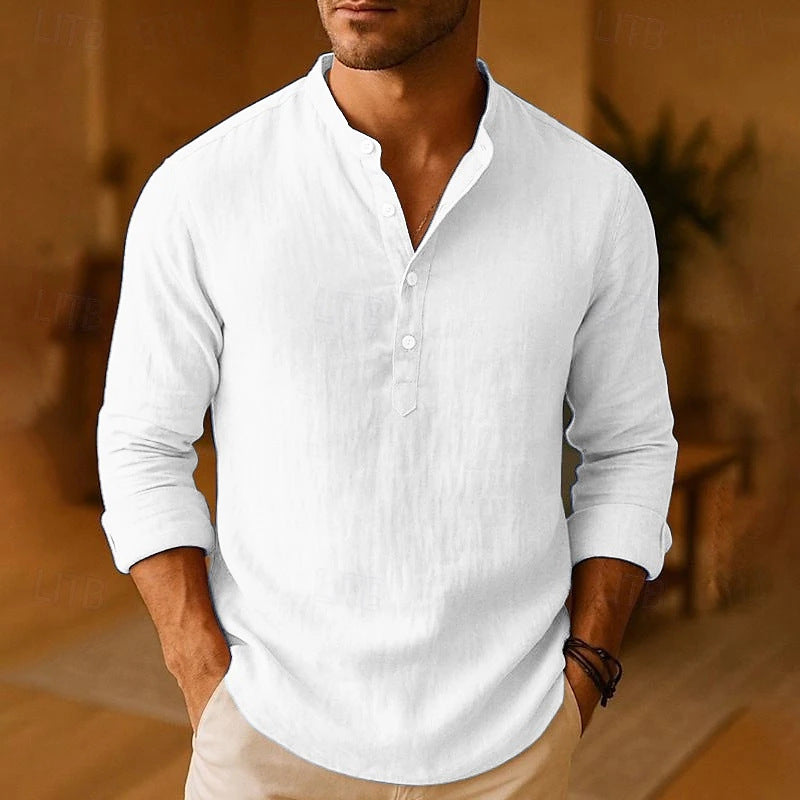 Marven | Men’s Long Sleeve Henley Shirt